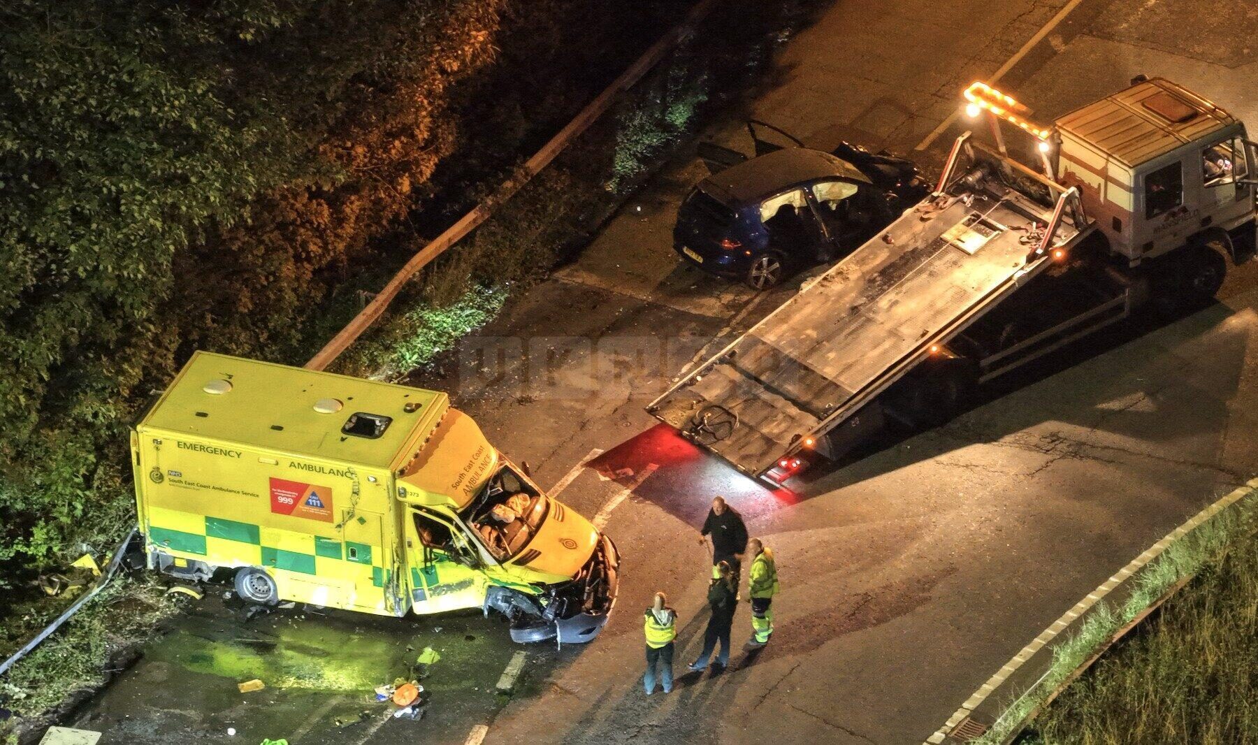 Teen Charged After Ambulance Hit in Serious M2 Crash Near Gillingham – UKNIP